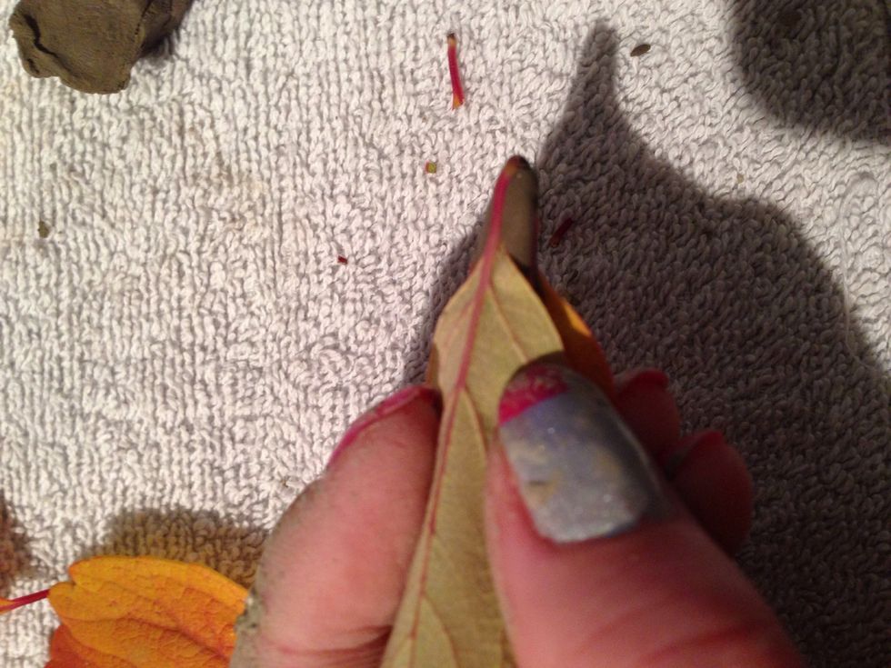 Press it a bit into the clay