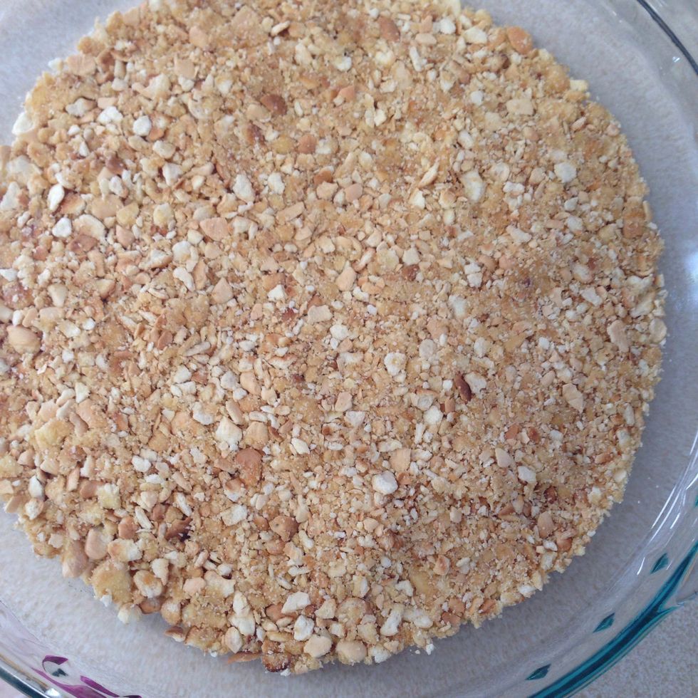 Press it down nicely in your pie dish