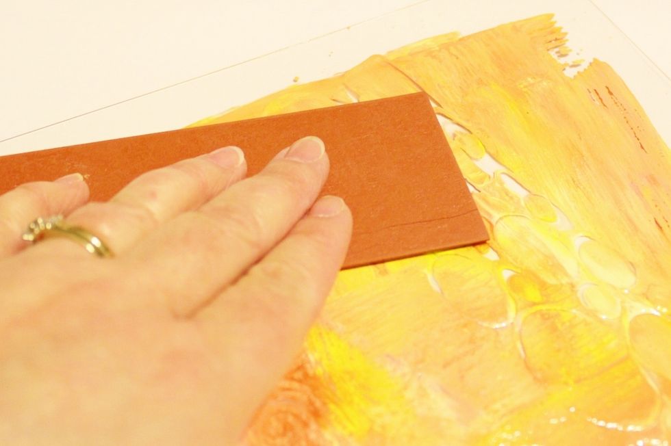 press Molding Mats into ink to create patterns...