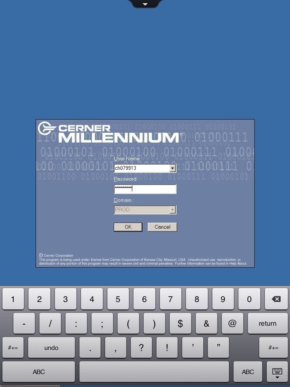 Press OK once your credentials have been entered.