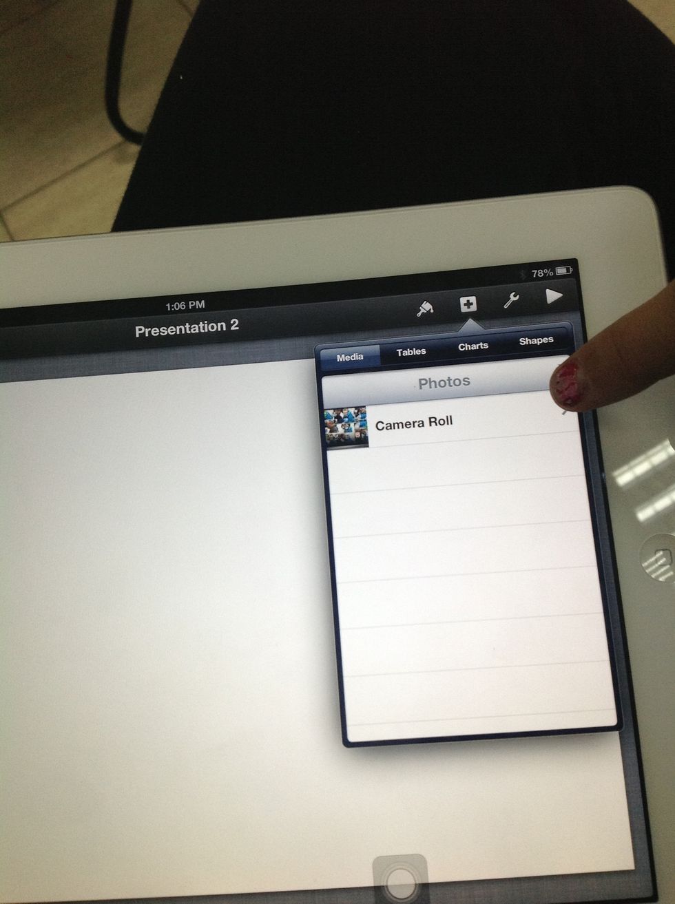 Press on camera roll