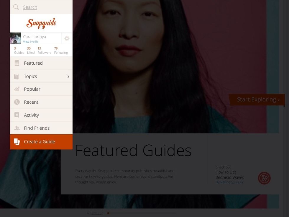 Press on create a guide.