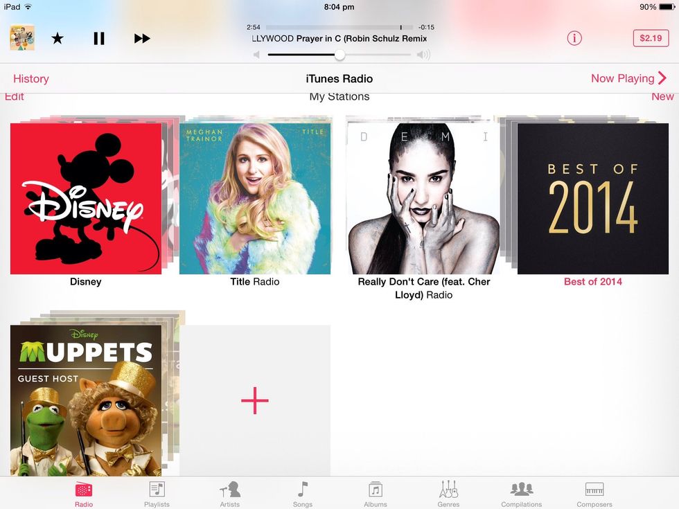 Press on the album of choice. My choice was Best Of 2014.