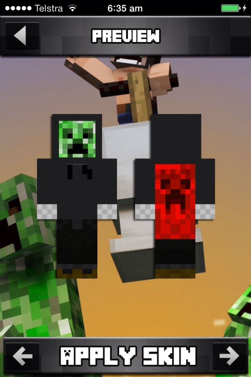 (Press on this pic to see the bottom) press apply skin when you have decided which one you want to use