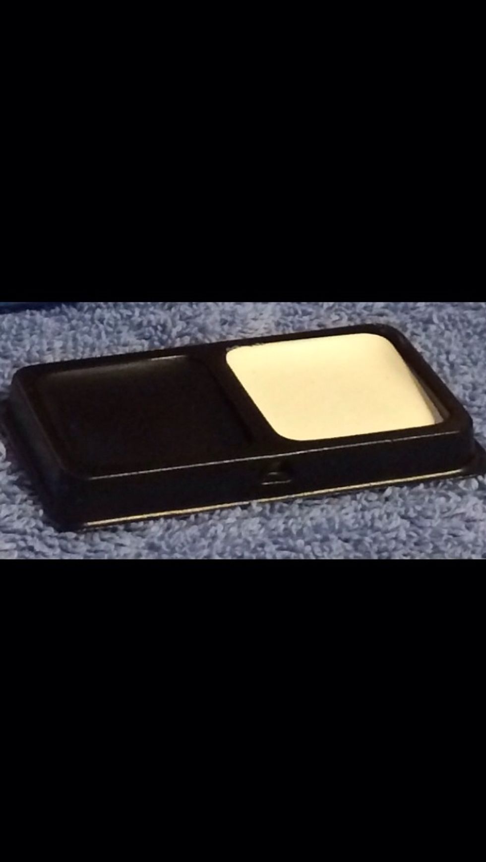 Press on with black makeup.