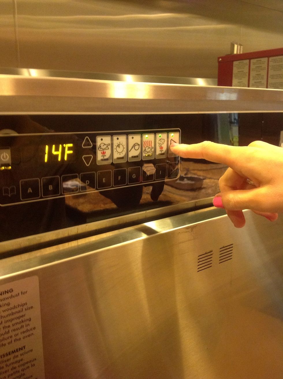 Press start and leave the crab in the oven for 30 minutes