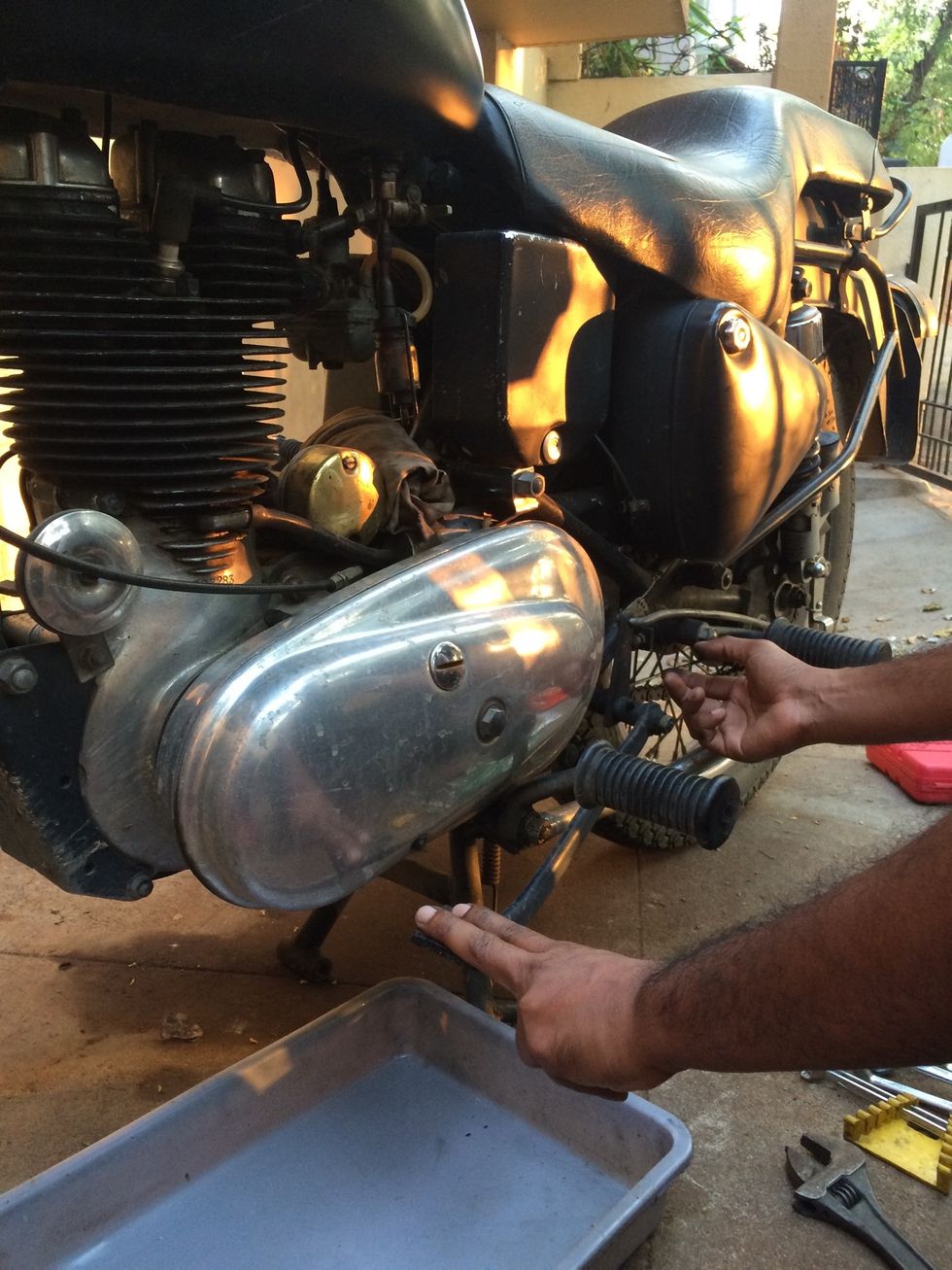 Press the brake lever