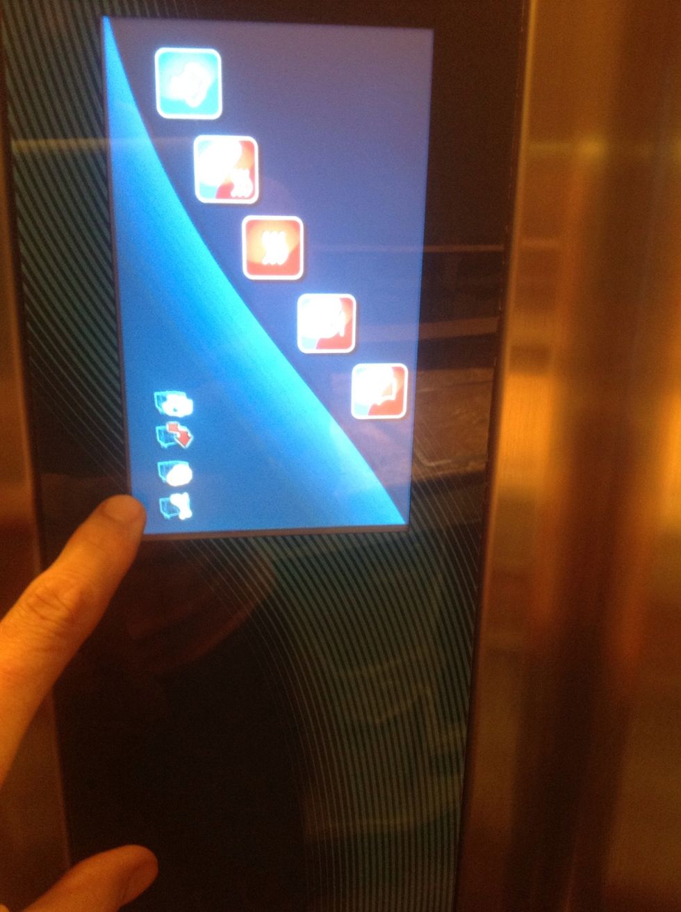 Press the button with the tools