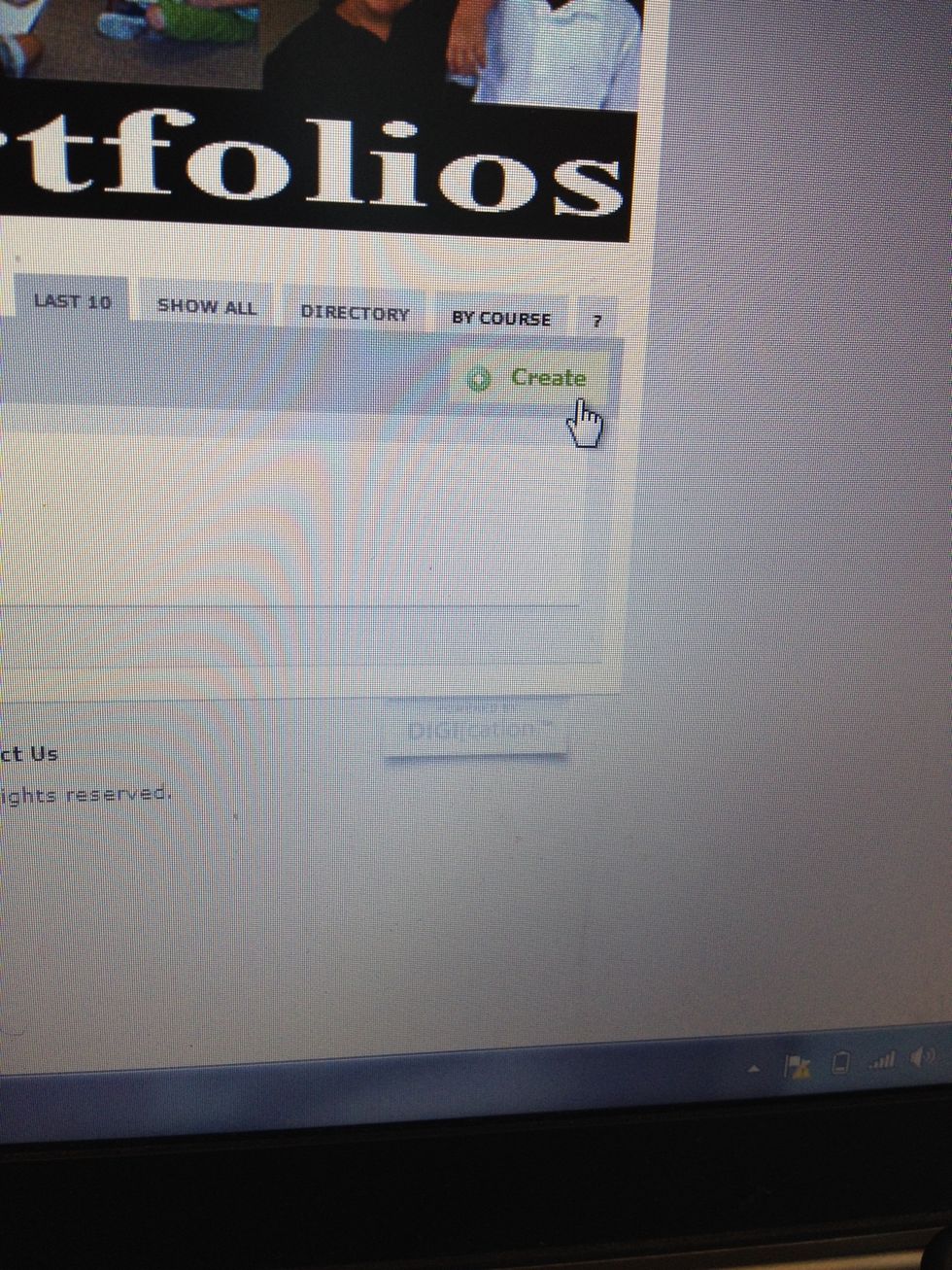 Press the create button.