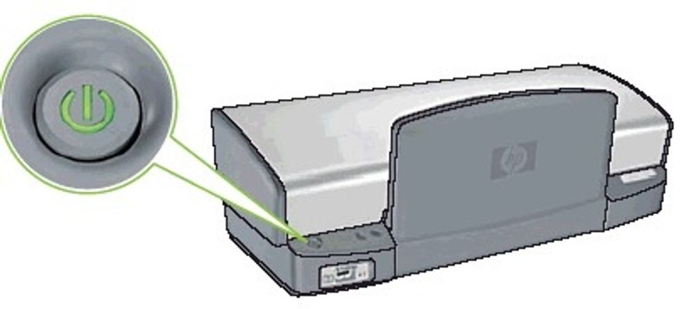 press the on/power button on the printer