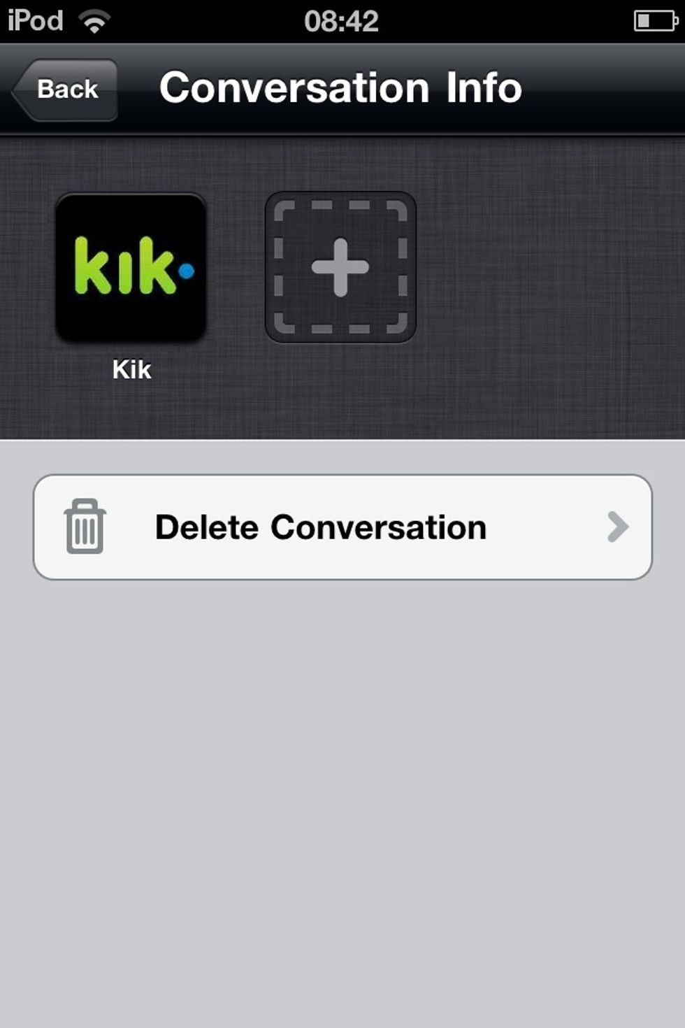 Press the plus button