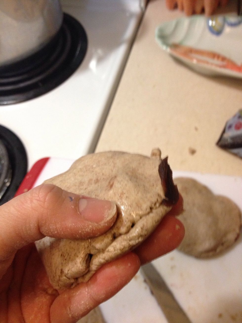 Press the sides to close it up. It's okay if it isn't perfect.