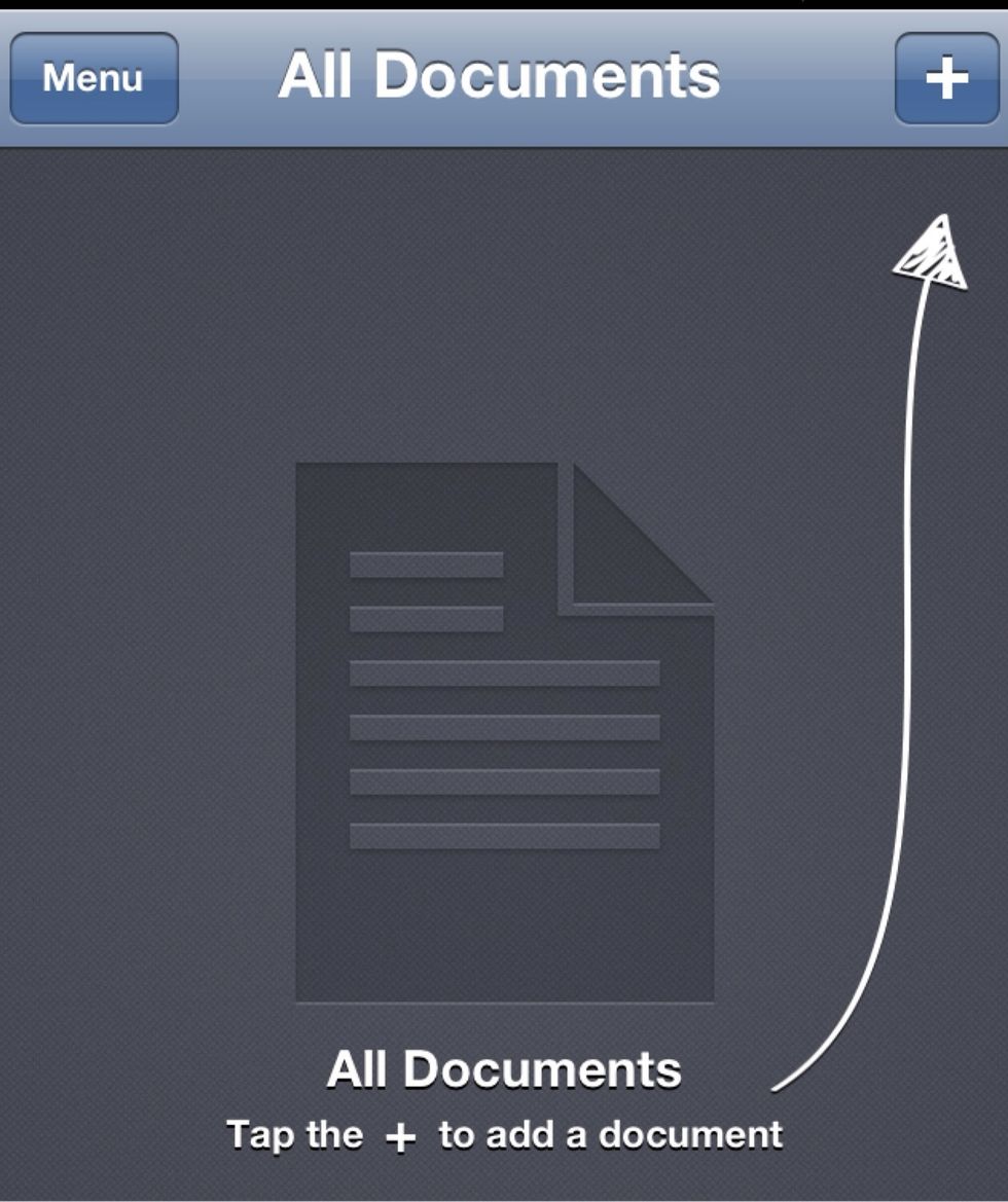 Press the + sign to add a document.