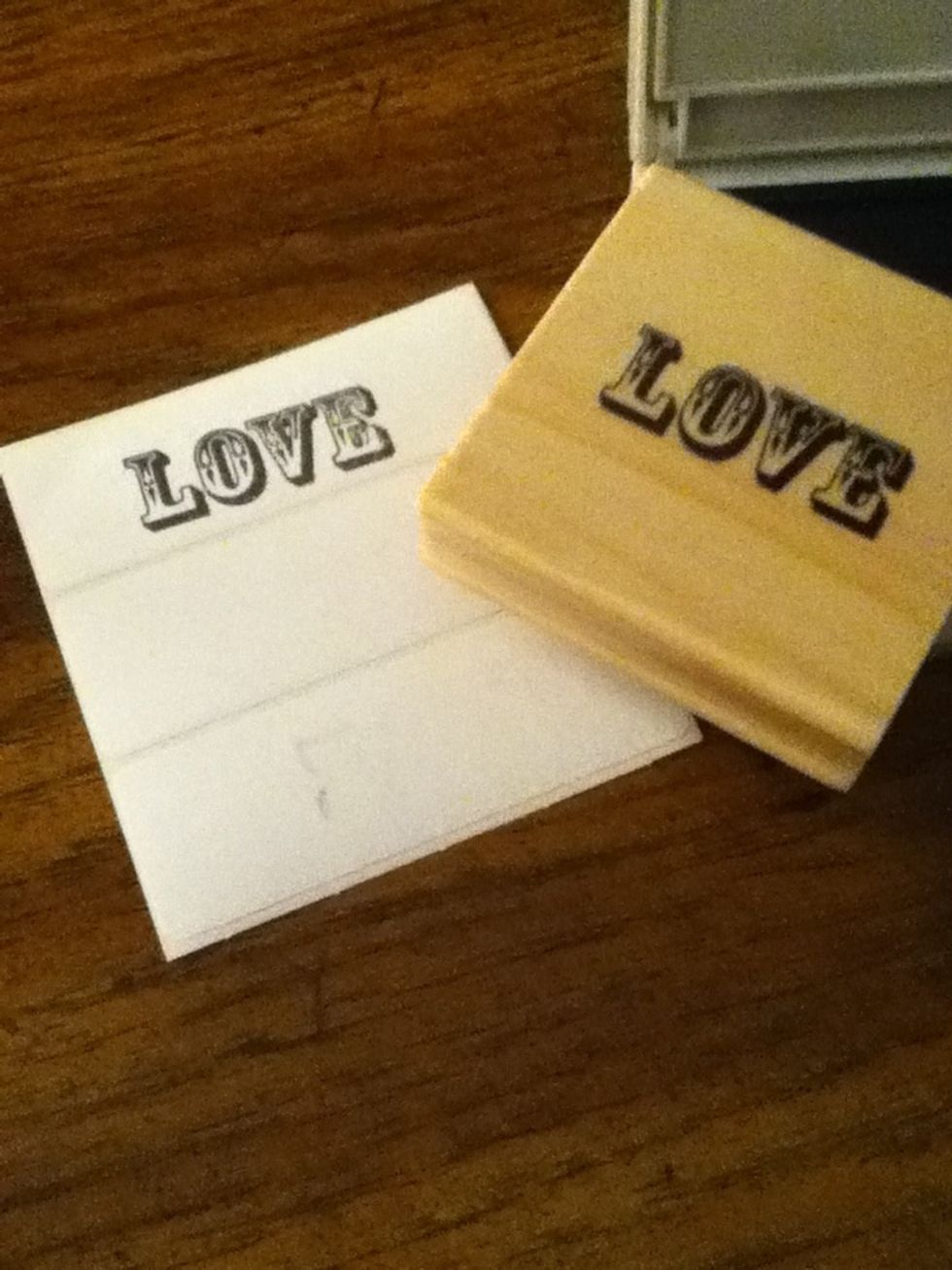 Press the stamp onto the label