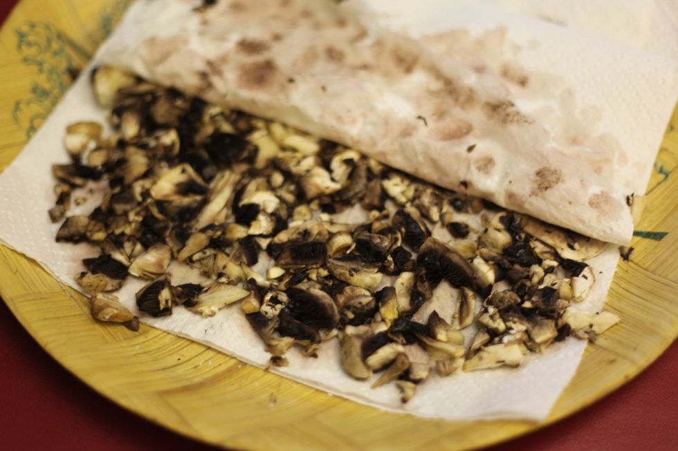 Press the top towel to remove extra water. Rinse the mushrooms under cold water to remove the salt. My first batch was a salt factory. It won't add water back into the mushrooms. Or just use shiitake