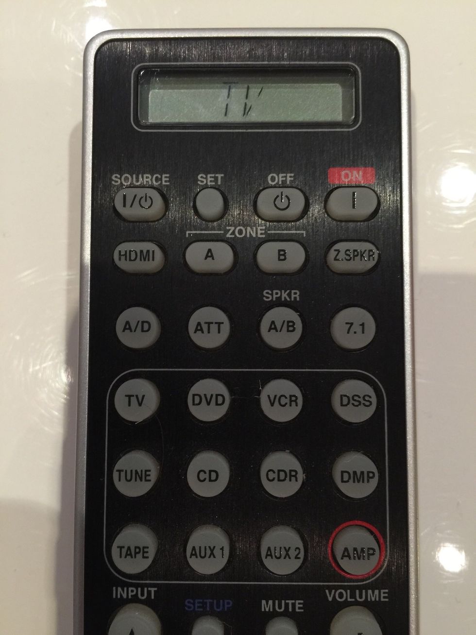 Press the TV button. Then point the remote at the TV and press the source / power button three above it (top left). The light on the TV should be blue and you should have heard a click on the TV.