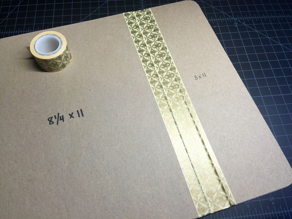 Press the washi tape down firmly or use a bone folder to secure.