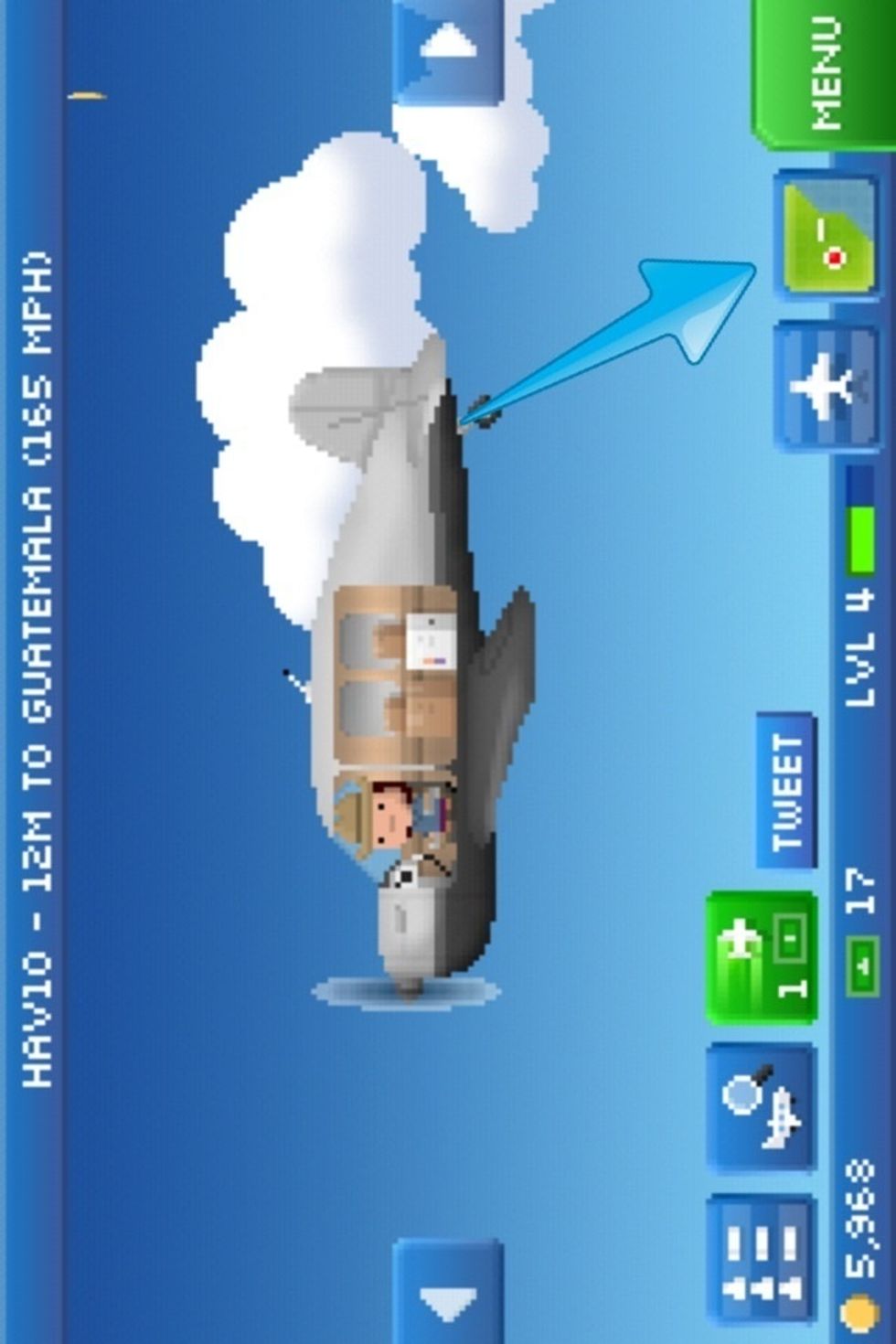 Press this to see all your planes and their routes.