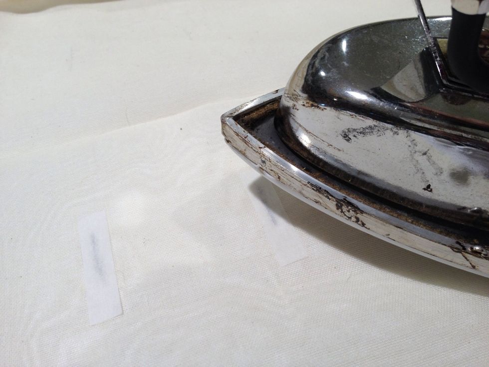 Press thoroughly in place with the iron. Peel the backing off the Steam-a-Seam.