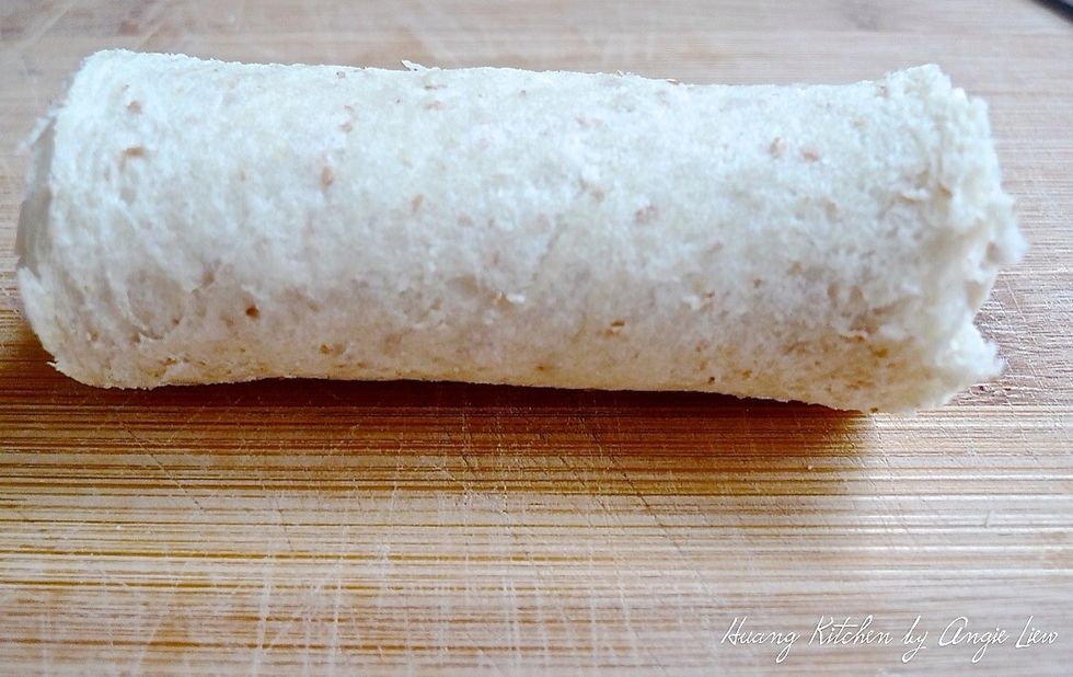 Press tightly to seal into a roll. Roll-up can be prepared ahead of time.