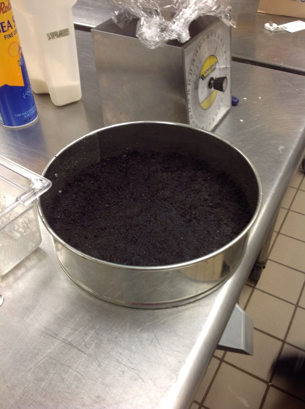 Press to form an even layer crust on the bottom of the pan.