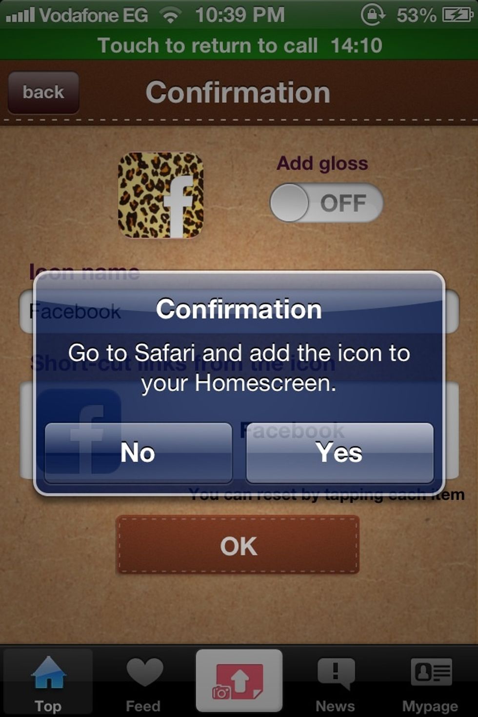 Press yes and then u will be moved to safari