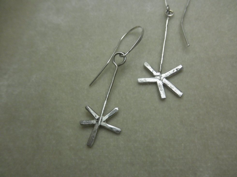 Pretty Dandelion seed earrings.