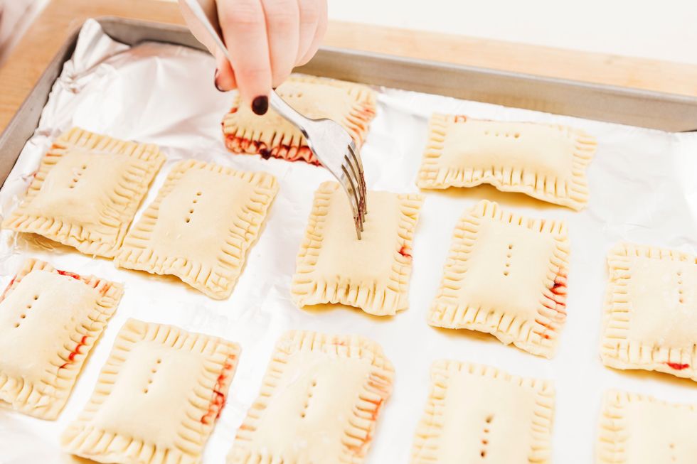 Prick the top lightly with a fork to let heat escape.