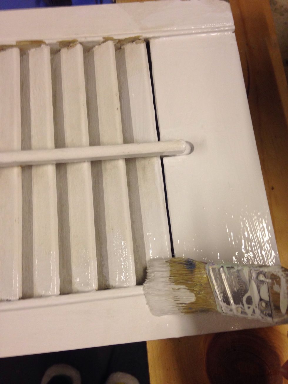 Prime it. I used leftover prime from painting my room, but you can use whatever prime you would like.