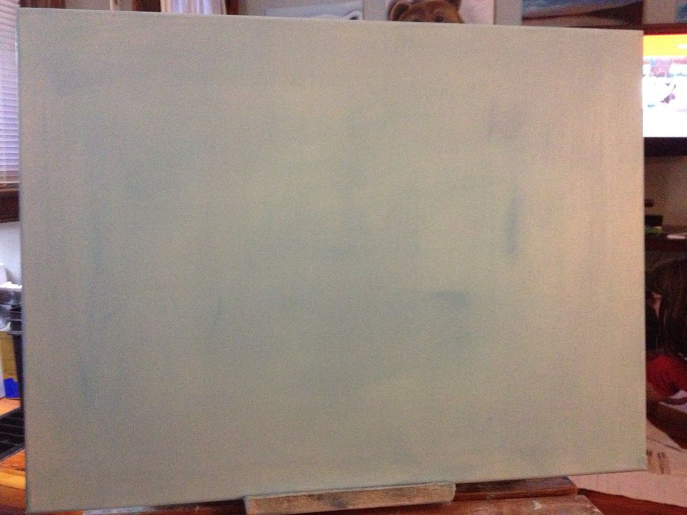 Prime your canvas with liquid white and a touch of blue for an arctic cold start.