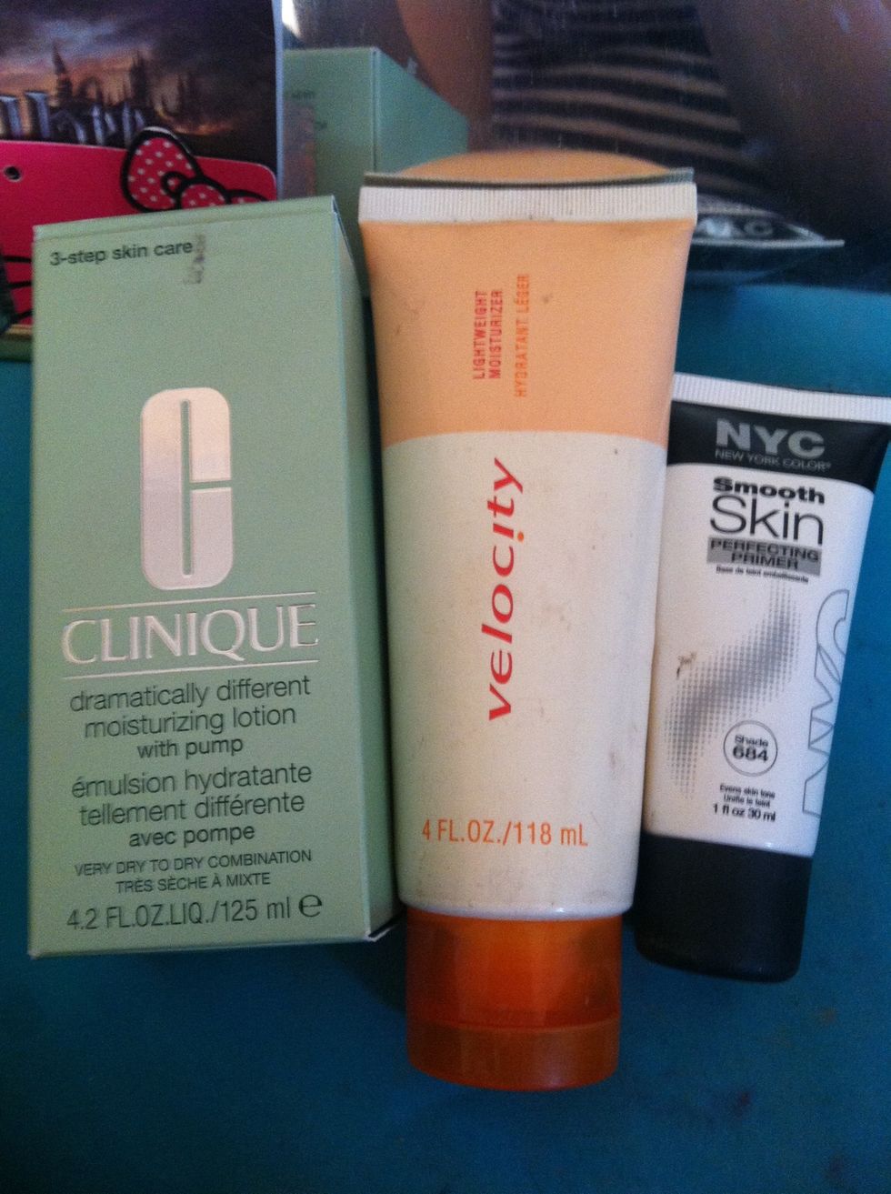 Priming. Lotion, moisturizer, and primer.
