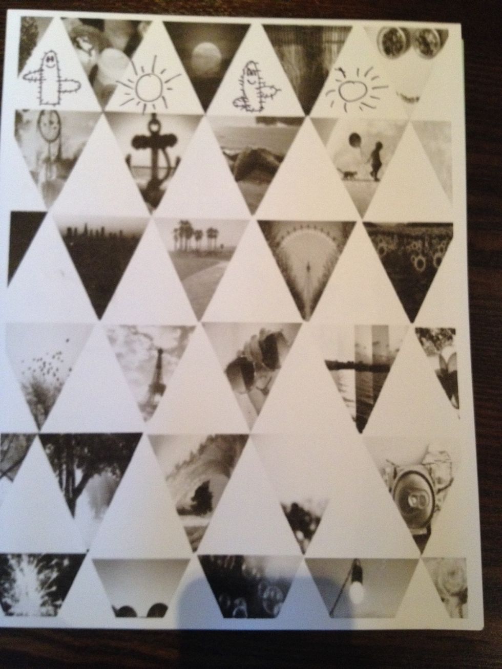 Print a collage from google or pic monkey! Make sure to print it on photo paper