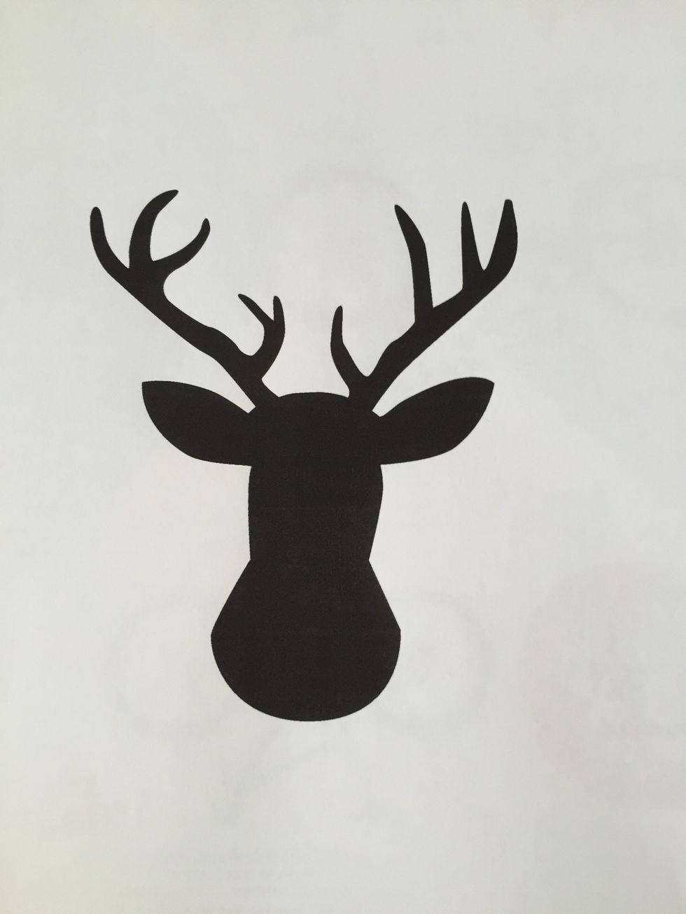 Print a deer shape on a piece of paper. I used normal paper for printers.