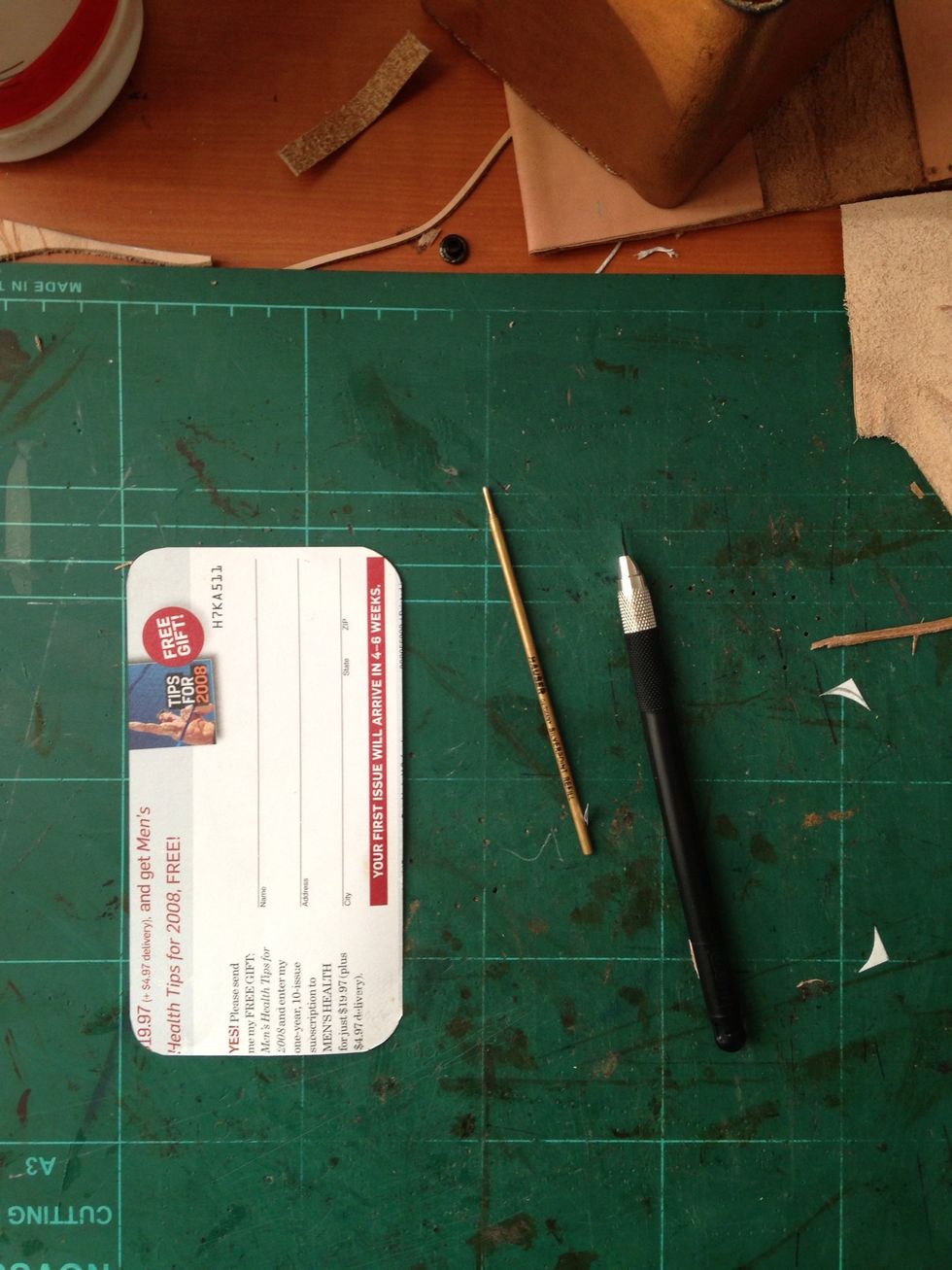 Print it and cut it using your xacto knife