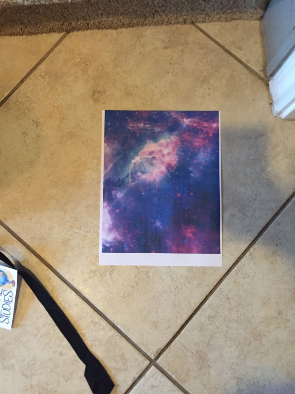Print out a background the size of your notebook