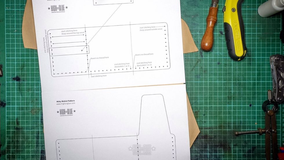 Print out pattern - This pattern should give you all the instructions needed to make the wallet. Make sure you print it at 100%