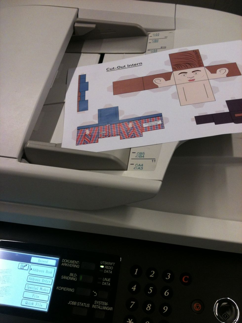 Print out the sheet.