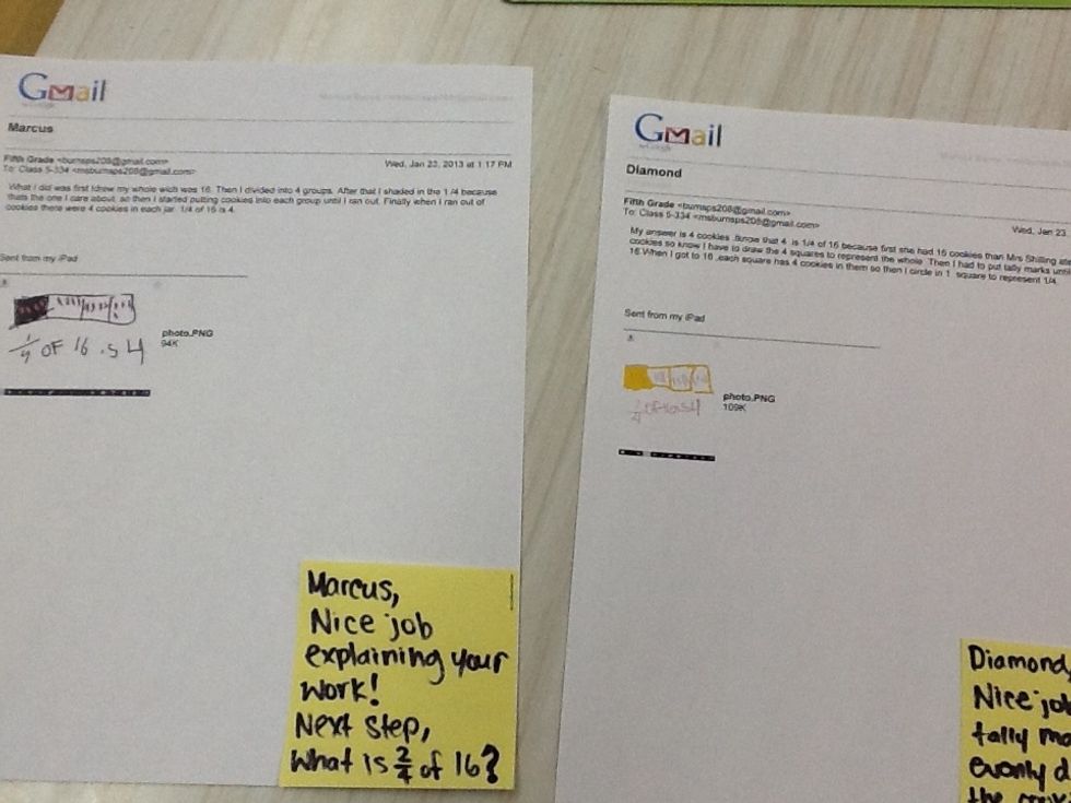Print the pictures with email texts, add comments and staple to your bulletin boards.