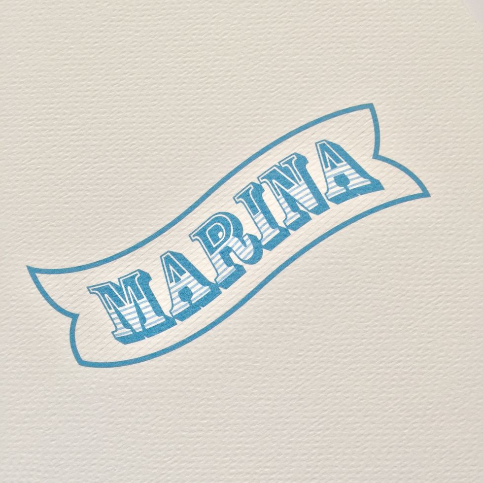 Print your name on a cardstock.