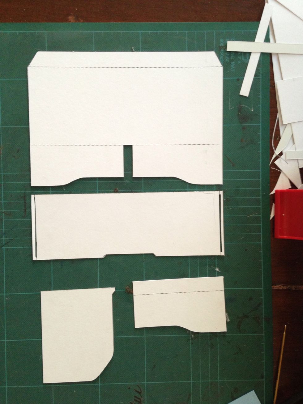 Printed on a paper and cut it with your xacto knife or a scissor