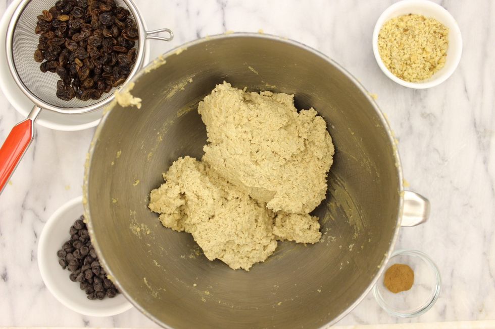 Proceed to the second batch of cookies. Place the 2nd half of dough into your mixer.