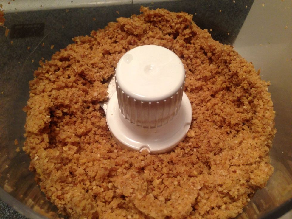 Process or blend chestnuts until finely chopped (1-2 minutes). Scrape chestnut off the sides constantly during processing/blending.