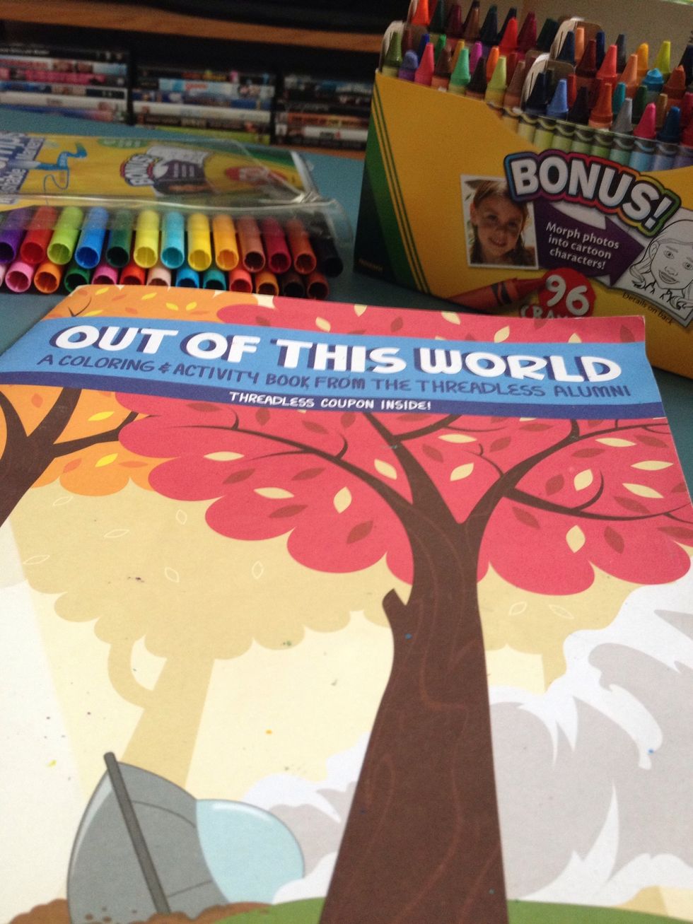 Procure yourself material through which to share your skills--> coloring book, chalk board, paper, etc...