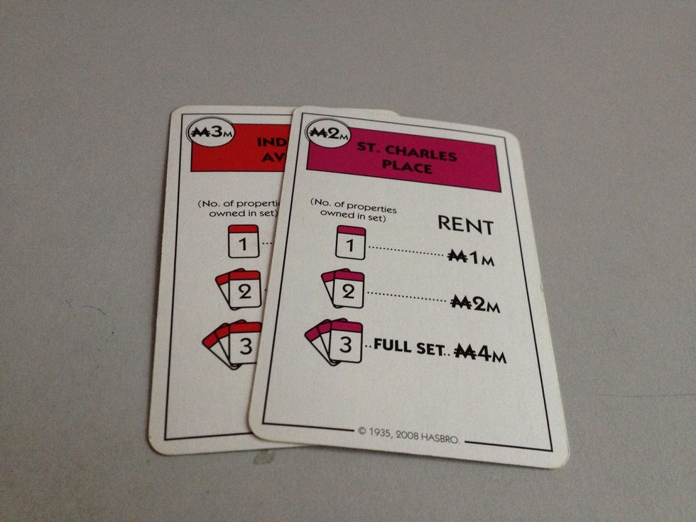 Property cards: this picture is to show 2 colours people often confuse, red (left) and pink.