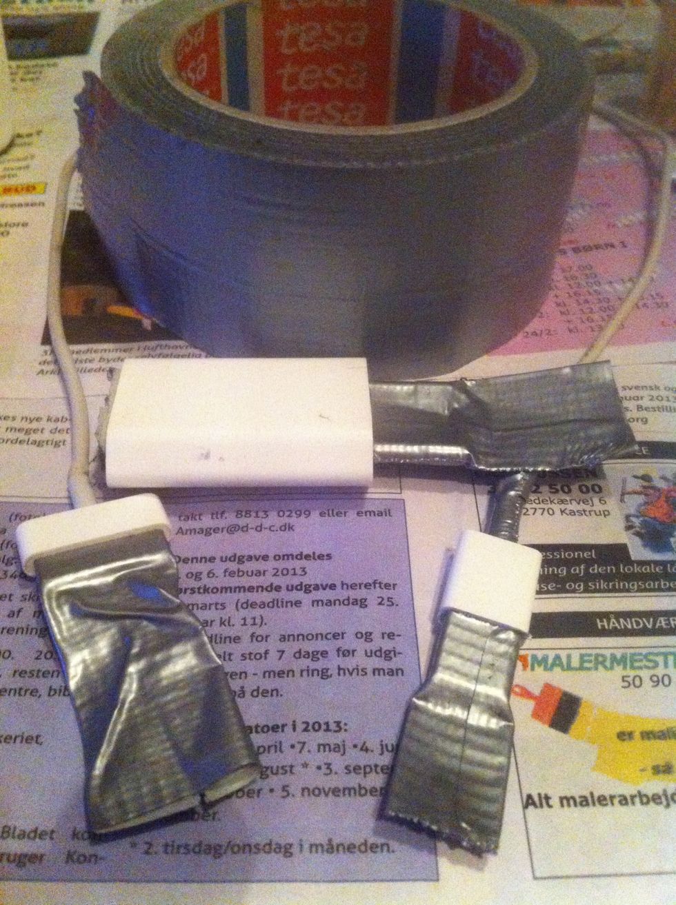 Protect the silver things with tape so that no glitter will get in.