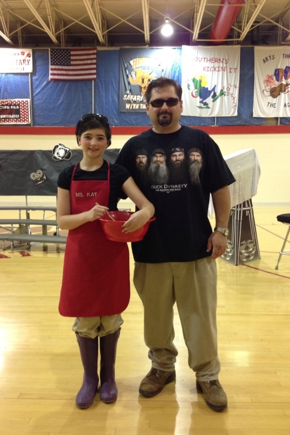 Proud Daddy wore his new Duck Dynasty shirt for the big event. We really enjoyed our time with "our" Ms Kay. Enjoy!