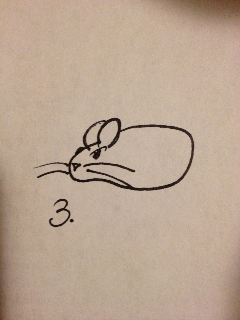 Provide menacing eyes, whiskers, and a triangular butthole