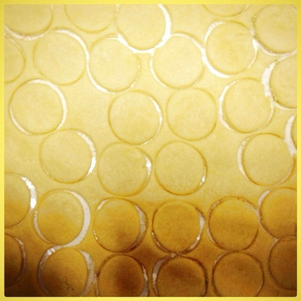 Provide the dough and cut circles.