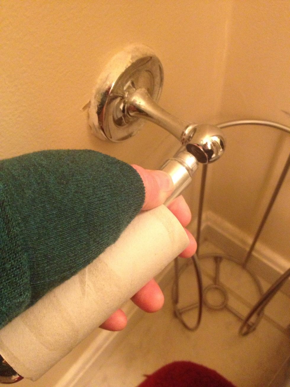 Pull back on the bar in the roll, like above