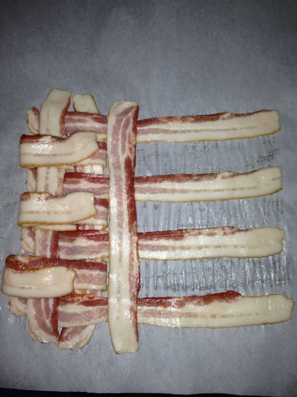 Pull back the horizontal pieces that will go over the next vertical piece.  This makes weaving them much easier.